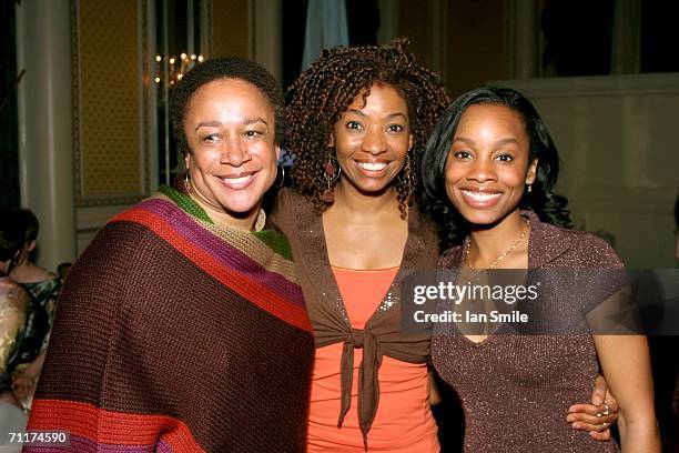 Actress S. Epatha Merkerson, actress Adriane Lenox and actress Anika Noni Rose attend The Tony Awards Honor Presenters And Nominees at Waldorf...