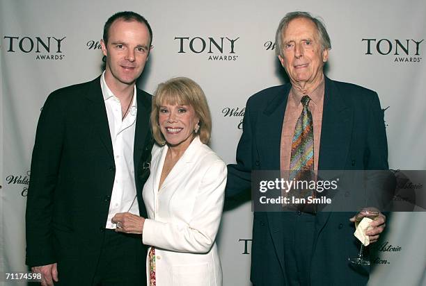 Tony Award Winner Brian F. O'Byrne, Sondra Gilman and Fritz Weaver pose at The Tonys Awards Honor Presenters And Nominees at Waldorf Astoria in New...