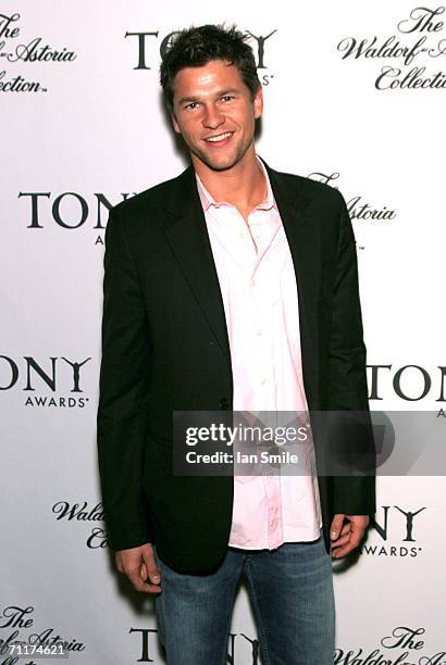 Actor David Burtka poses at The Tonys Awards Honor Presenters And Nominees at Waldorf Astoria in New York on June 10, 2006 in New York.