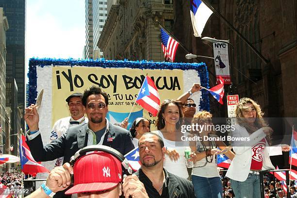 Jimmy Smits and Rosie Perez are seen during the Puerto Rican Day Parade June 11, 2006 in New York City. The Puerto Rican Day Parade in New York City...