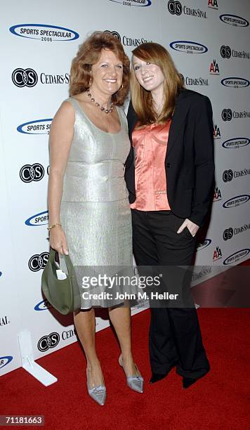 Karen Happer and Aubree Leigh Connors arrive at the Cedars-Sinai Medical Center's 21st Annual Sports Spectacular at the Hyatt Regency Century Plaza...
