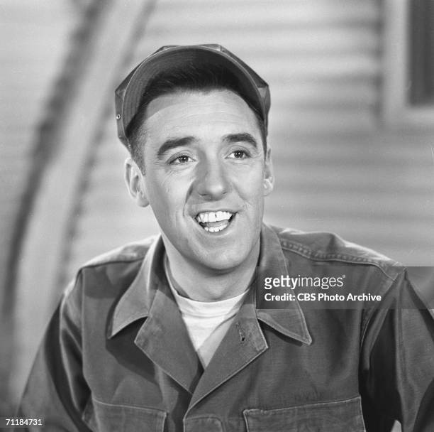 American actor Jim Nabors in a scene from an episode of the television comedy series 'Gomer Pyle, USMC' called 'Dance, Marine, Dance,' September 30,...
