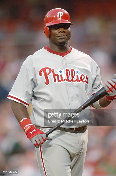 Ryan Howard of the Philadelphia Phillies during a baseball game against the Washington Nationals on June 8, 2006 at RFK Stadium in Washington D.C....