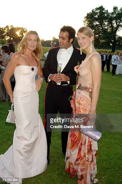 India Hicks, Aatish Taseer and Lady Gabriella Windsor attend the Raisa Gorbachev Foundation Launch Party at Althorp House on June 10, 2006 in...