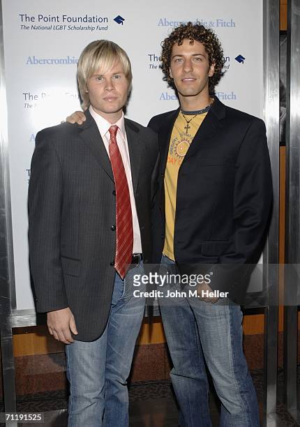 Music duo Jason and deMarco, , arrive at the Directors Guild for the Point Foundation Benefit on June 12, 2006 in West Hollywood, California. The...