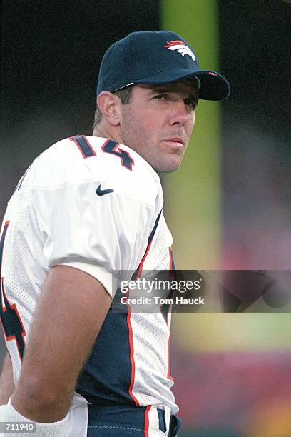 Quarterback Brian Griese of the Denver Broncos looks on during the game against the San Francisco 49ers at 3Com Park in San Francisco, California....