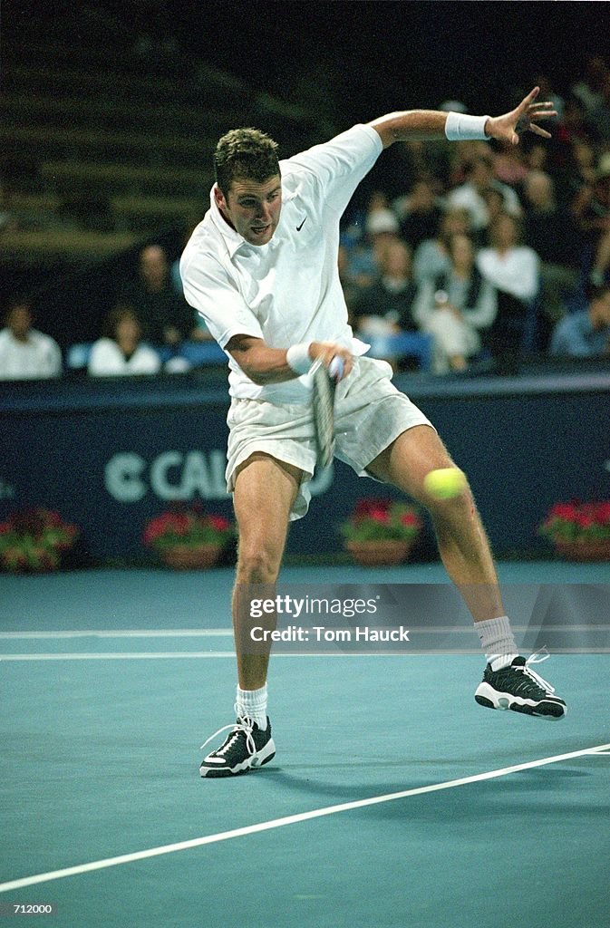 Justin Gimelstob Returns A Volley Against Mark Philippoussis During