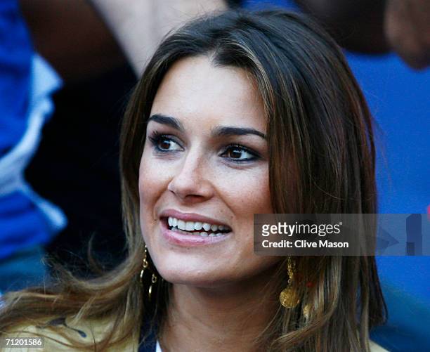 Model Alena Seredova, girlfriend of Italy goalkeeper Gianluigi Buffon watches from the stand prior to the FIFA World Cup Germany 2006 Group E match...
