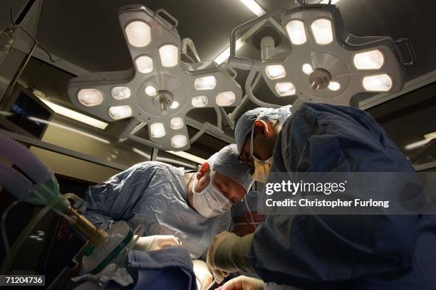 Consultant Surgeon Andrew Ready and his team conducts] a live donor kidney transplant at The Queen Elizabeth Hospital Birmingham on June 9 in...