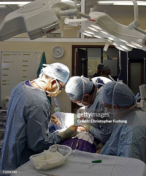 Consultant Surgeon Andrew Ready and his team conducts] a live donor kidney transplant at The Queen Elizabeth Hospital Birmingham on June 9 in...