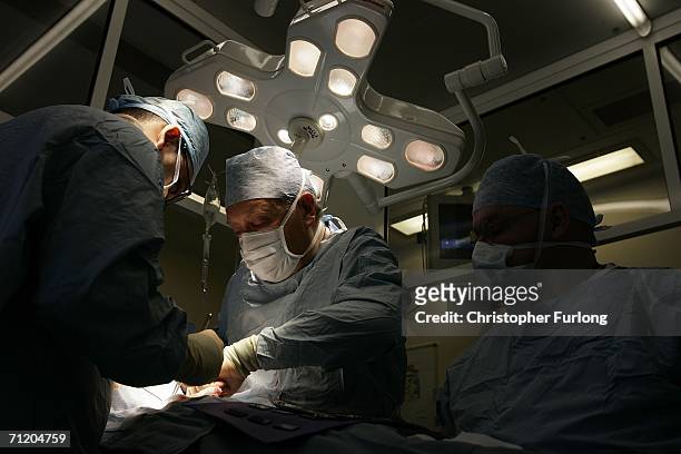 Consultant Surgeon Andrew Ready and his team conducts] a live donor kidney transplant at The Queen Elizabeth Hospital Birmingham on June 9 in...