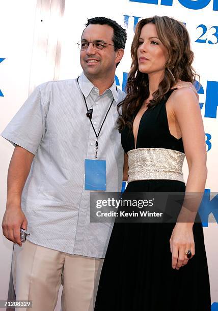 Producer Jack Giarraputo and actress Kate Beckinsale arrive at Sony Pictures premiere of "Click" held at the Mann Village Theater on June 14, 2006 in...