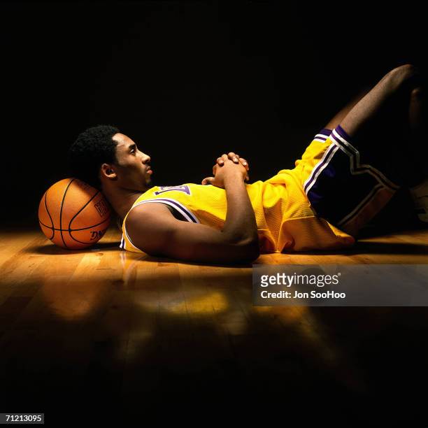 Kobe Bryant of the Los Angeles Lakers poses for a portrait in 1998 in Los Angeles, California. NOTE TO USER: User expressly acknowledges and agrees...