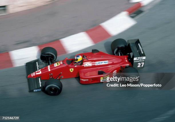 Michele Alboreto of Italy enroute to a third place finish, driving a Ferrari F1/87/88C with a Ferrari 033 1.5 V6t engine for Team Scuderia Ferrari...