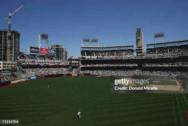 General view of the field is seen during the San Diego Padres and Los Angeles Dodgers MLB Game on June 15, 2006 at PETCO Park in San Diego,...