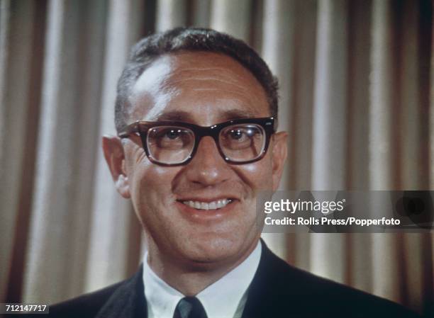 American diplomat and National Security Advisor to United States President Richard Nixon, Henry Kissinger pictured in January 1969.