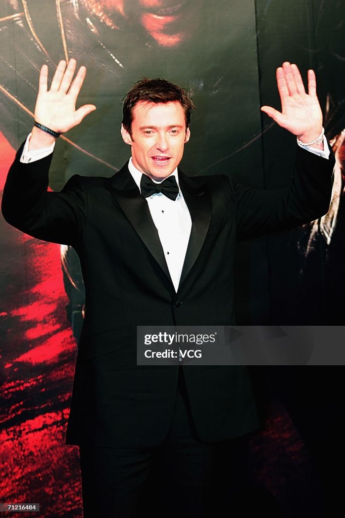 Hugh Jackman attends the premiere of "X-Men: The Last Stand" in Taibei