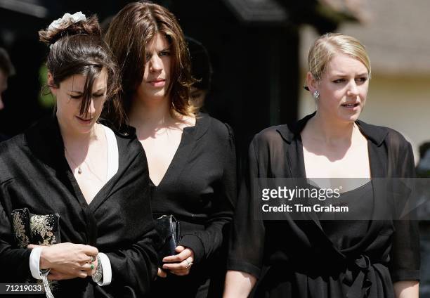 Laura Lopes looks on at the funeral of her grandfather Major Bruce Shand at the Holy Trinity Church in Stourpaine on June 16, 2006 in Dorset, England.