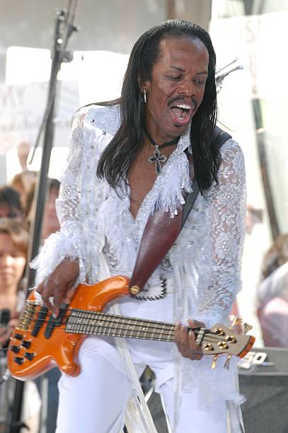 Bassist Verdine White of Earth, Wind and Fire performs on the NBC "Today" show during the Toyota Concert Series on June 16, 2006 in New York City.