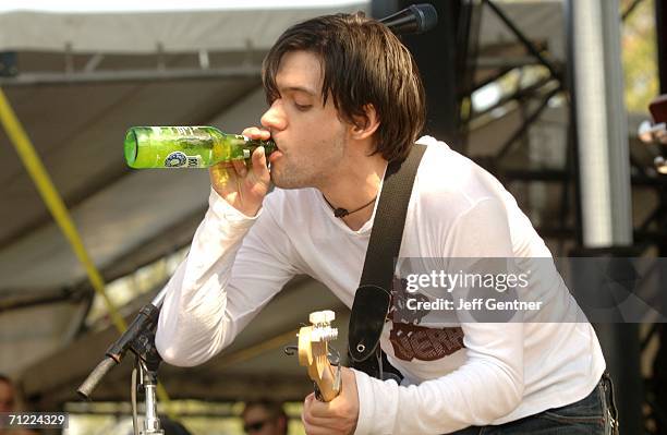 Conor Oberst of Bright Eyes performs during the first day of the 2006 Bonnaroo Music & Arts Festival on June 16, 2006 in Manchester, Tennessee. The...