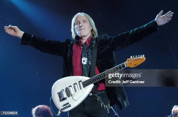 Tom Petty of Tom Petty and the Heartbreakers performs during first day of the 2006 Bonnaroo Music & Arts Festival on June 16, 2006 in Manchester,...