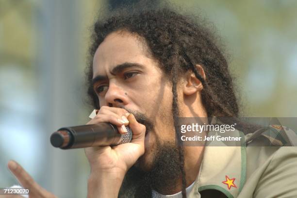 Damian ''Jr. Gong'' Marley performs during the second day of the 2006 Bonnaroo Music & Arts Festival on June 17, 2006 in Manchester, Tennessee. The...