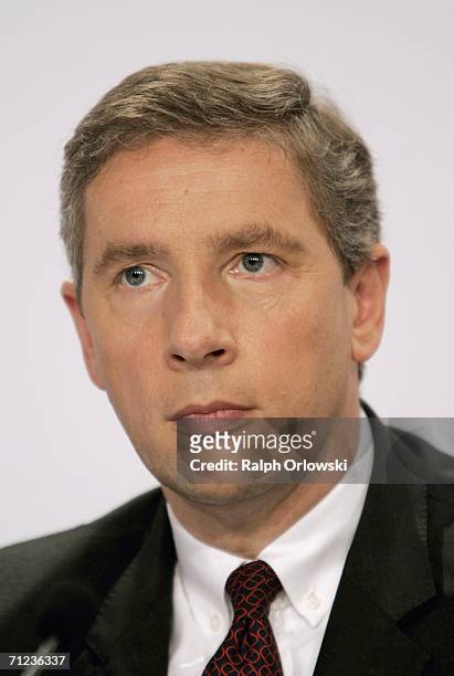 Klaus Kleinfeld, CEO of Siemens AG attends a press conference on June 19, 2006 in Frankfurt, Germany. Nokia and Siemens are to merge their...