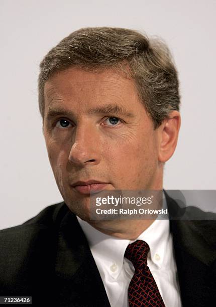 Klaus Kleinfeld, CEO of Siemens AG attends a press conference on June 19, 2006 in Frankfurt, Germany. Nokia and Siemens are to merge their...