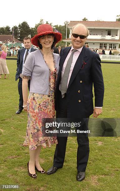 Nicholas Coleridge and his wife attend The Queen's Cup final at the Guards Polo Club on June 18, 2006 in Windsor, England. The Surrey major polo...