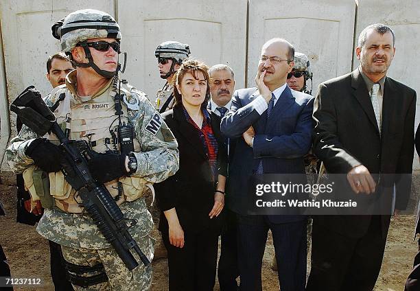 Iraqi Minister of National Security Shirwan al-Waili, and Deputy Prime Minister Barham Salih are seen on June 19, 2006 as they attend the release of...