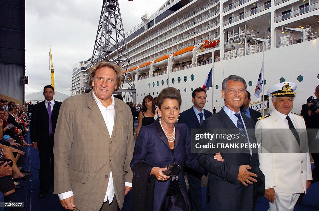 French actor Gerard Depardieu, (L), spon