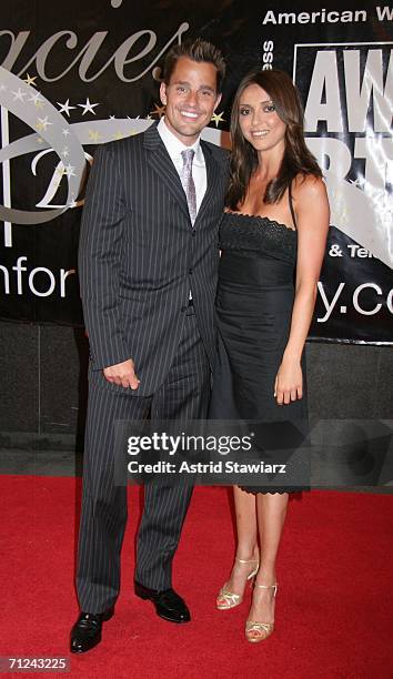 Personalities Bill Rancic and Giuliana DePandi attends the American Women In Radio & Television's annual Gracie Awards on June 19, 2006 in New York...