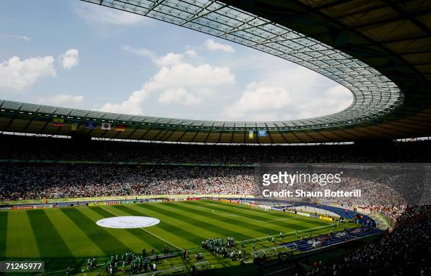 General view prior to the FIFA World Cup Germany 2006 Group A match between Ecuador and Germany played at the Olympic Stadium on June 20, 2006 in...