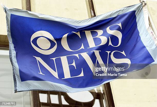 Flag is seen outside CBS News headquarters June 20, 2006 in New York City. CBS announced that Dan Rather is leaving the network after 44 years,...