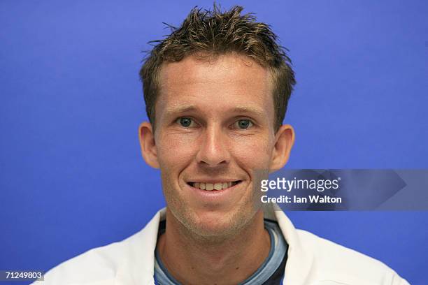 Lars Burgsmuller of Germany poses during the 2006 French Open at Roland Garros on May 29, 2006 in Paris, France.