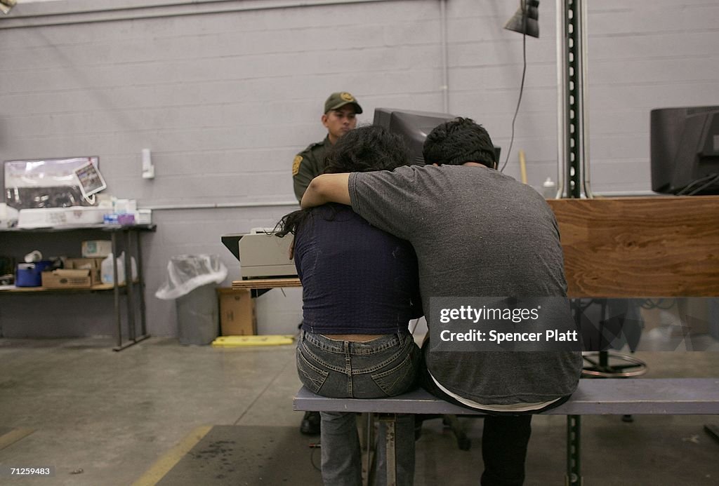 Border Patrol Processes Migrants Captured Trying To Cross To U.S.