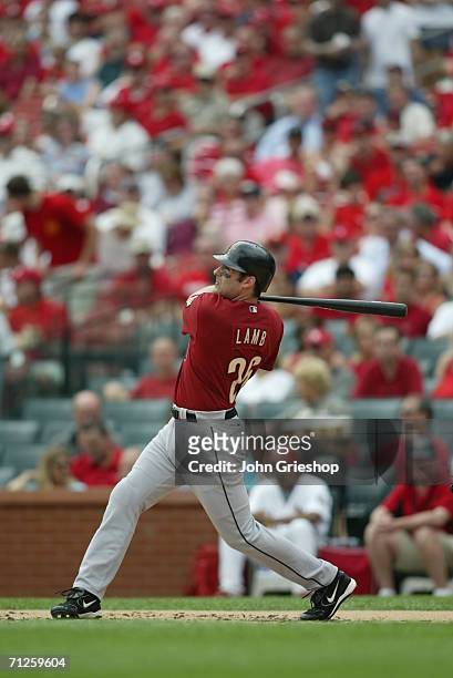 Mike Lamb of the Houston Astros bats during the game against the St. Louis Cardinals at Busch Stadium in St. Louis, Missouri on May 31, 2006. The...