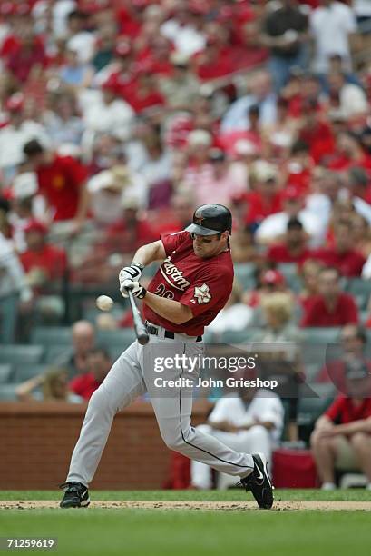 Mike Lamb of the Houston Astros bats during the game against the St. Louis Cardinals at Busch Stadium in St. Louis, Missouri on May 31, 2006. The...