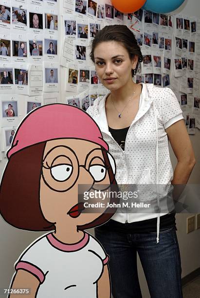 Mila Kunis celebrates the 100th episode of "The Family Guy" on June 21, 2006 in Los Angeles, California.