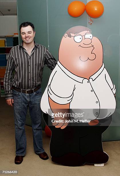 Seth MacFarlane, Executive Producer/Creator/Actor celebrates the 100th episode of "The Family Guy" on June 21, 2006 in Los Angeles, California.
