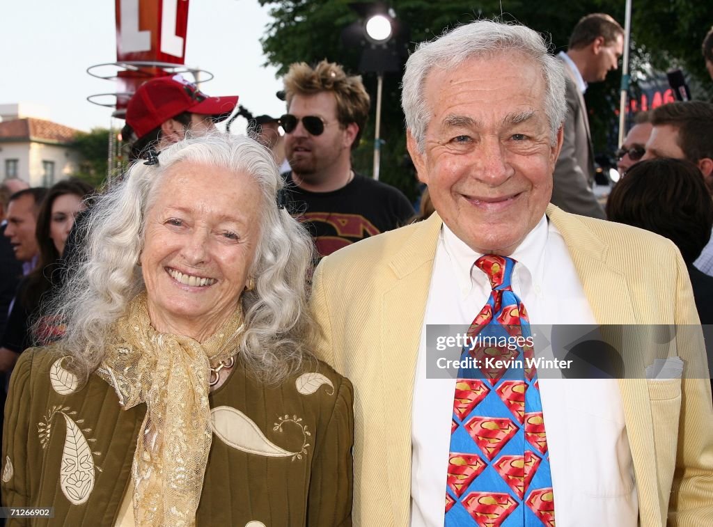 Neel Larson Actress Noel Neill and actor Jack Larson arrive at the Warner Bros ...