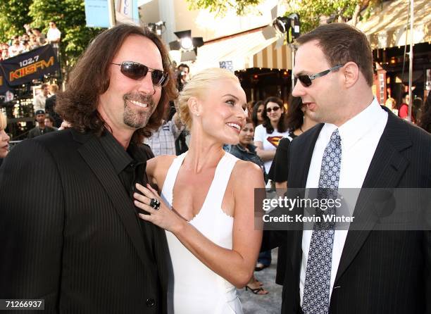 Executive Producer Scott Mednick, actress Kate Bosworth and Head of Legendary Pictures/Executive Producer Thomas Tull arrive at the Warner Bros....