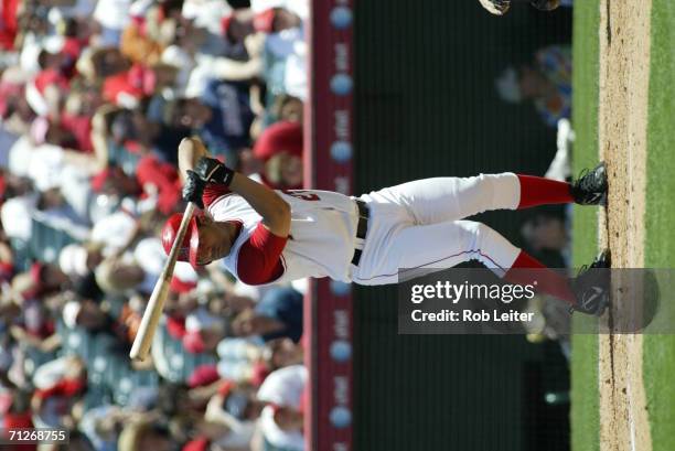 Kendry Morales of the of the Los Angeles Angels of Anaheim bats during the game against the Baltimore Orioles at Angel Stadium in Anaheim, California...