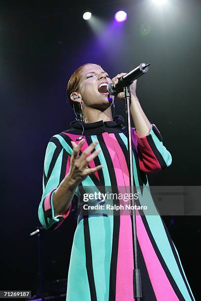 Natalia Jimenez of La 5a Estacion performs in Hard Rock Live at Seminole Hard Rock Hotel and Casino on June 21, 2006 in Hollywood, Florida.