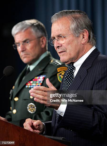 Secdef Rumsfeld 50 Secretary Of Defense Donald Rumsfeld Holds Media Conference At ...