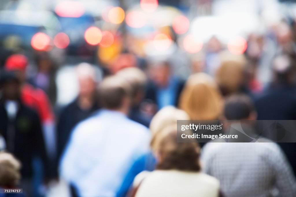 Crowds of people in new york