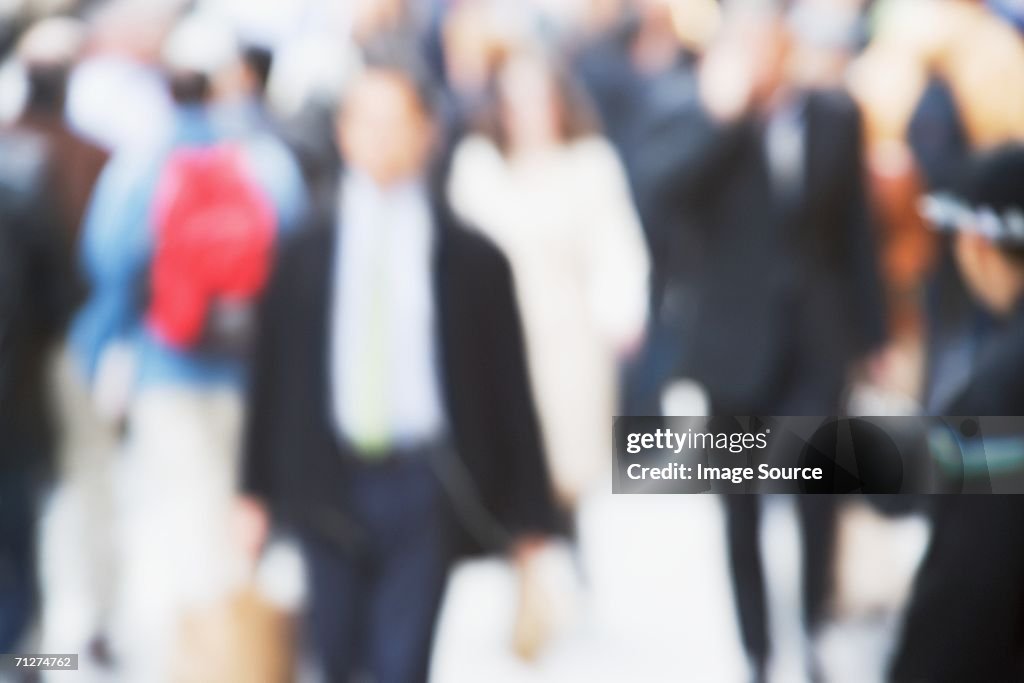 Crowds of people in new york