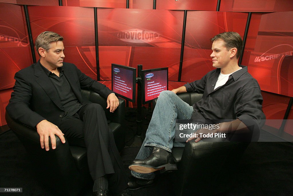 AOL Unscripted Session With George Clooney And Matt Damon