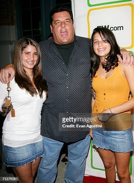 Actor Steve Schirripa and daughters Bria and Alexandra arrive at Entertainment Weekly's "Must List" party at Buddha Bar June 22, 2006 in New York...
