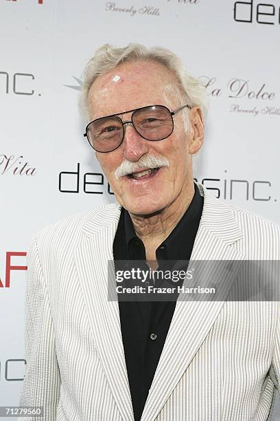 Photographer William Claxton arrives at the celebration for the 40th anniversary of La Dolce Vita Restaurant on June 22, 2006 in Beverly Hills,...